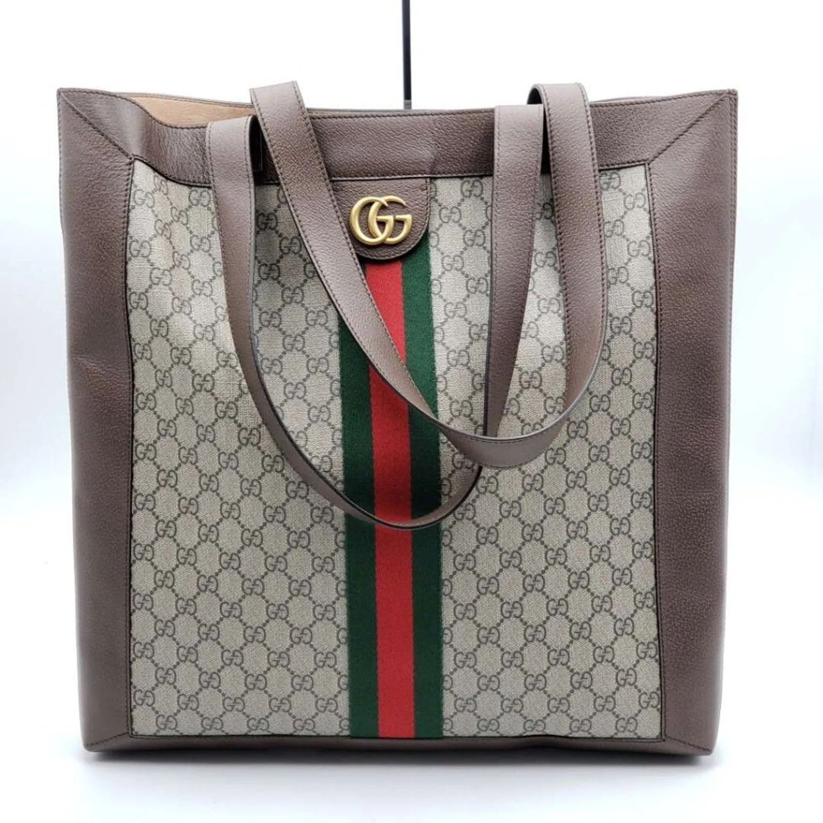 GUCCI Ophidia Brown w/Pouch Canvas Shoulder Bag