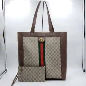 GUCCI Ophidia Brown w/Pouch Canvas Shoulder Bag