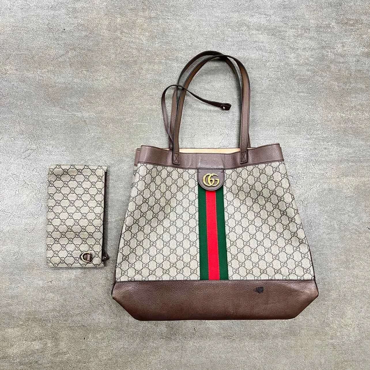 Gucci Tote Bag "OPHIDIA TOTE" Used Monogram