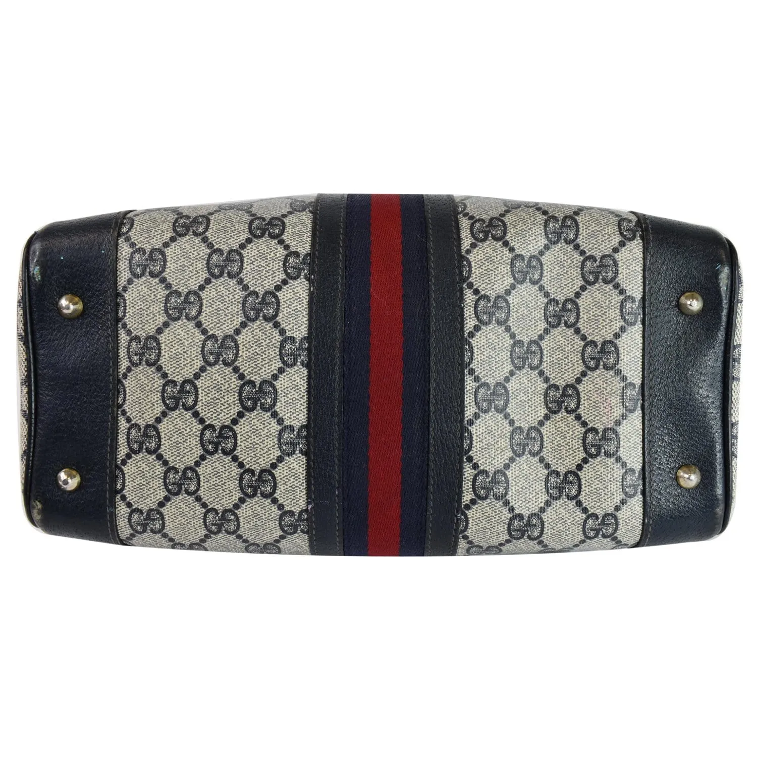 GUCCI Vintage Joy Boston GG Canvas Shoulder Bag Blue
