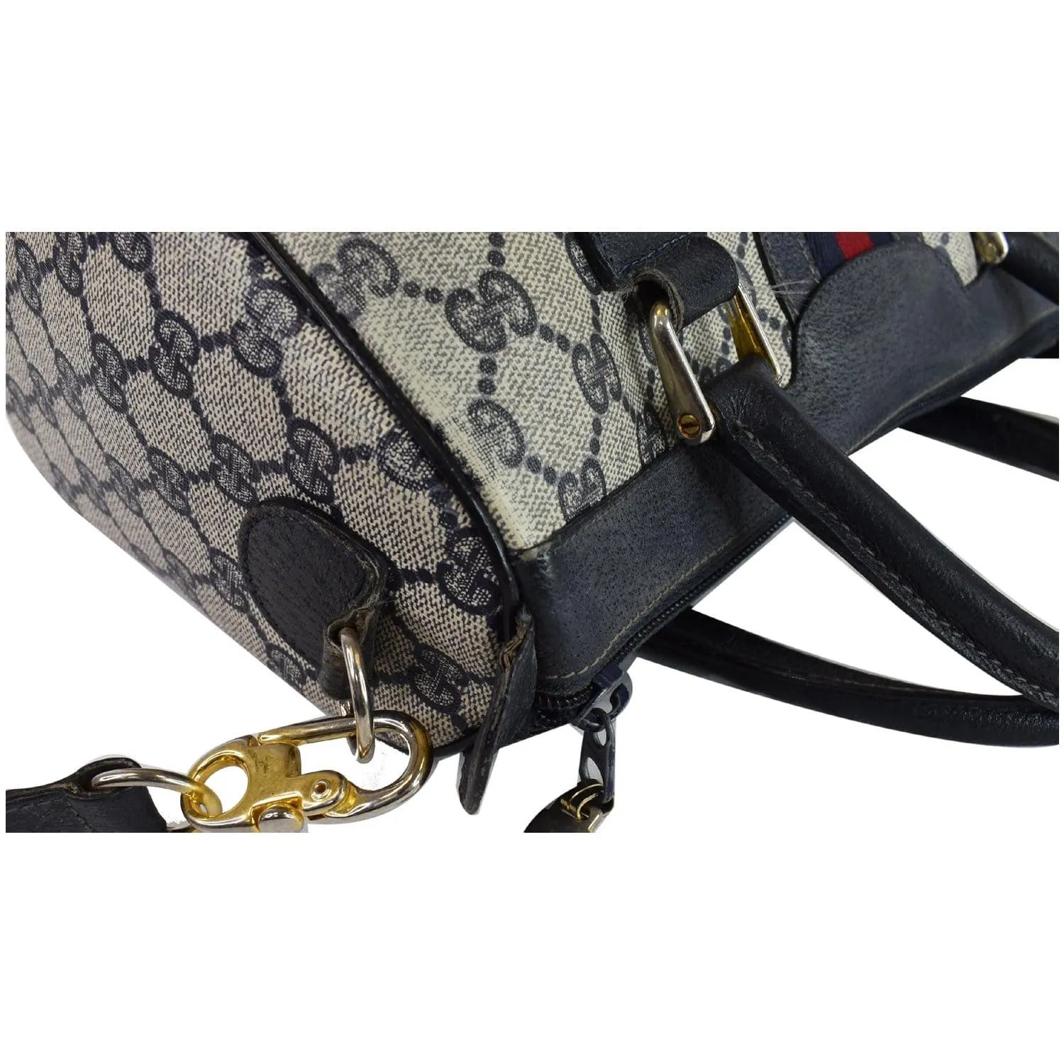 GUCCI Vintage Joy Boston GG Canvas Shoulder Bag Blue