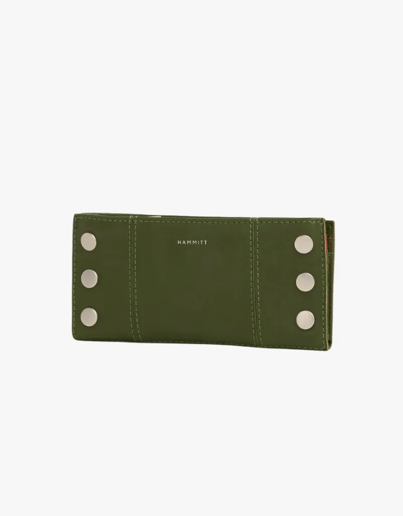 Hammitt 110 North Wallet in Landscape Green & Brushed Silver