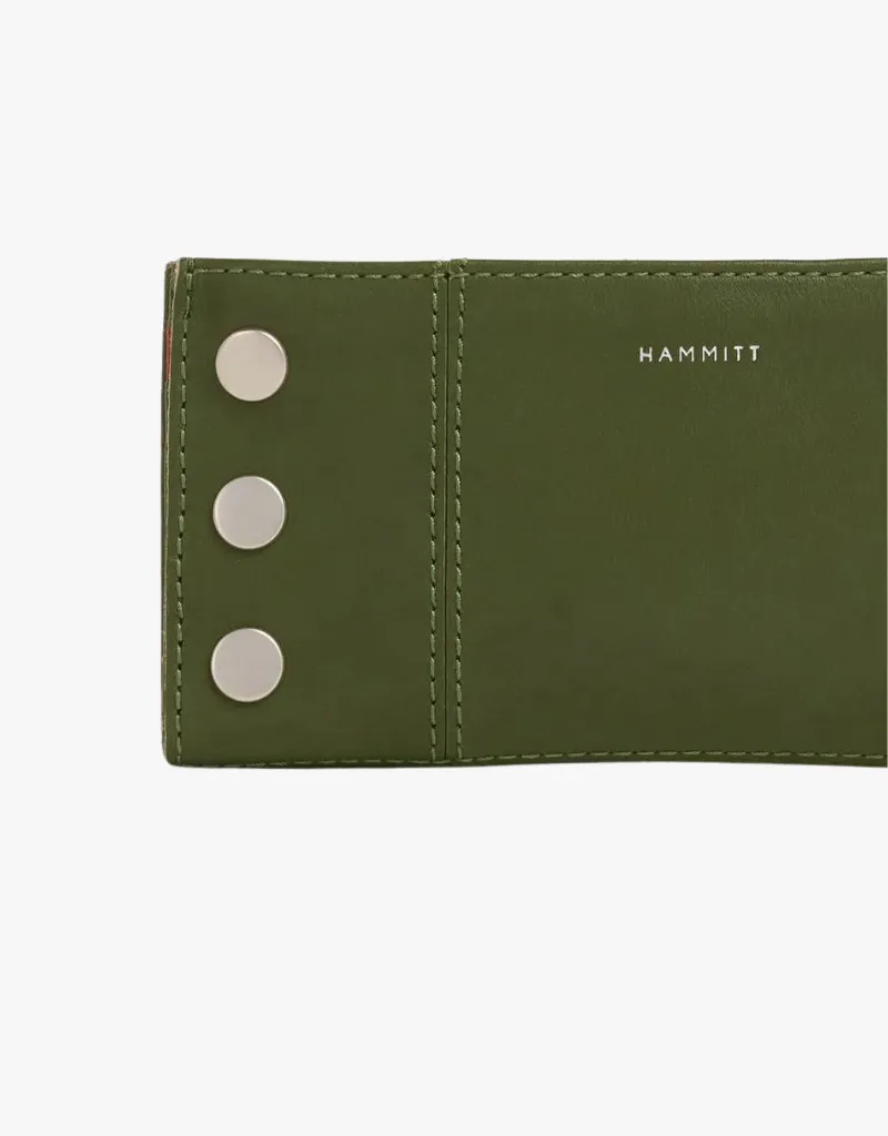 Hammitt 110 North Wallet in Landscape Green & Brushed Silver