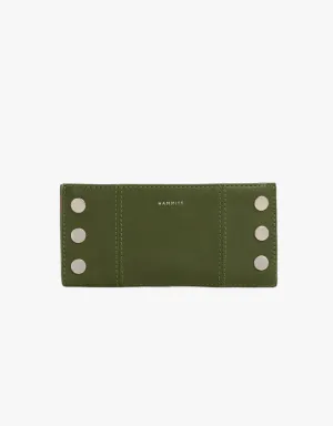 Hammitt 110 North Wallet in Landscape Green & Brushed Silver