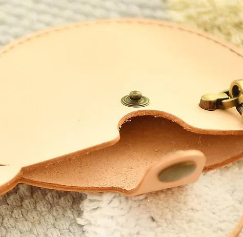 HANDMADE LEATHER CUTE Women Dog Card Change Holder Clutch PERSONALIZED MONOGRAMMED GIFT CUSTOM Wallet Card Coin Holder