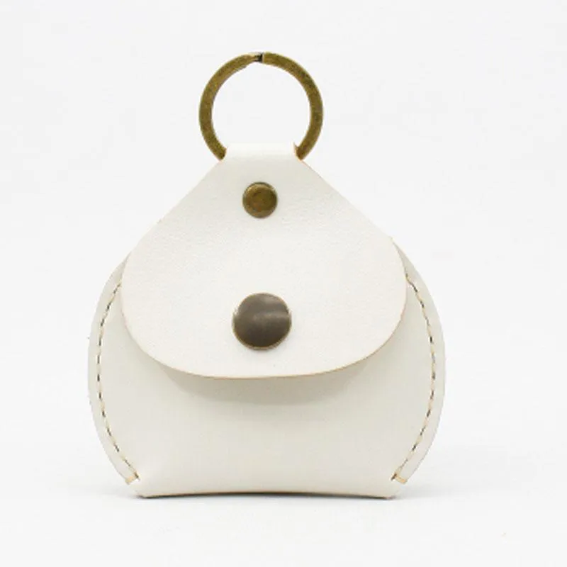 HANDMADE LEATHER CUTE Women Keyring Change Holder Pouch PERSONALIZED MONOGRAMMED GIFT CUSTOM Coin Wallet Holder