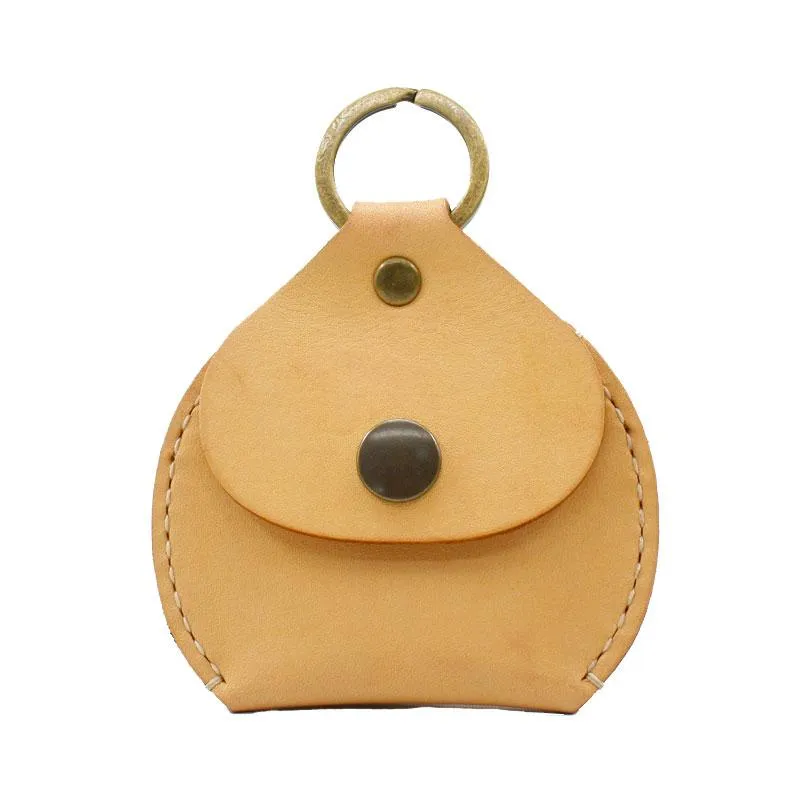 HANDMADE LEATHER CUTE Women Keyring Change Holder Pouch PERSONALIZED MONOGRAMMED GIFT CUSTOM Coin Wallet Holder