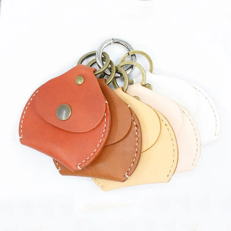 HANDMADE LEATHER CUTE Women Keyring Change Holder Pouch PERSONALIZED MONOGRAMMED GIFT CUSTOM Coin Wallet Holder