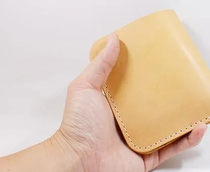 HANDMADE LEATHER Women Cute Bifold Short Small WALLET PERSONALIZED MONOGRAMMED GIFT CUSTOM Card Holder Small Wallet