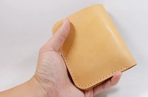 HANDMADE LEATHER Women Cute Bifold Short Small WALLET PERSONALIZED MONOGRAMMED GIFT CUSTOM Card Holder Small Wallet