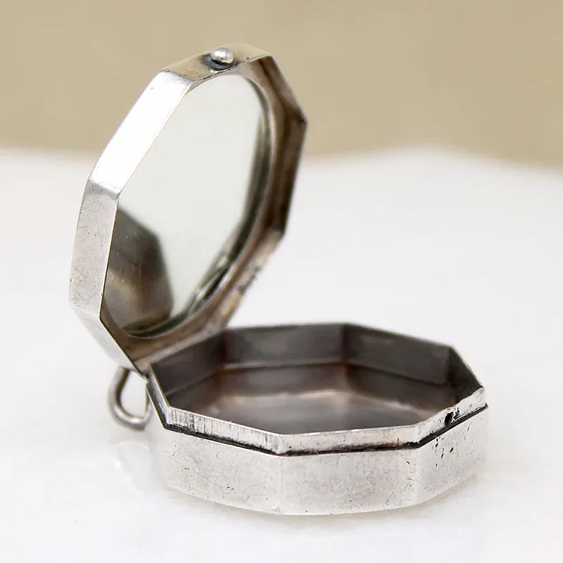 Handsome Pinstriped Sterling Box Pendant