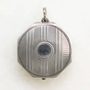 Handsome Pinstriped Sterling Box Pendant