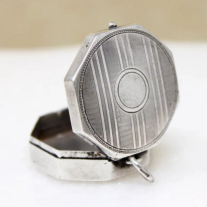 Handsome Pinstriped Sterling Box Pendant