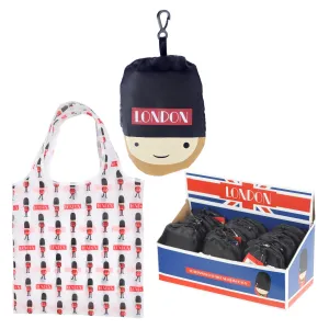 Handy Foldable Shopping Bag - London Souvenir Guardsman