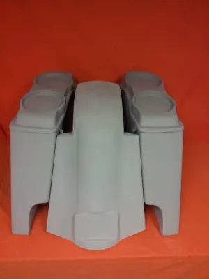 Harley Davidson 4" Extended Stretched Saddlebags   Dual 6 x 9 Speaker Lids & Replacement Fender 09 - 13