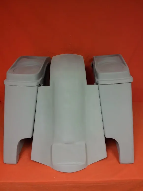 Harley Davidson 4" Extended Stretched Saddlebags   Dual 6.5 Speaker Lids &amp; Replacement Fender 09 - 13