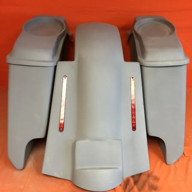 Harley Davidson 5" Extended Saddlebags With Cut Outs Replacement Fender 6.5" Speaker lids 89 - 08