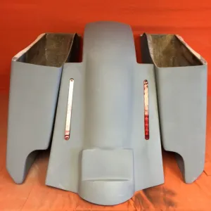 Harley Davidson 5" Extended Saddlebags With Cut Outs   Replacement LED Fender - No lids 89- 08
