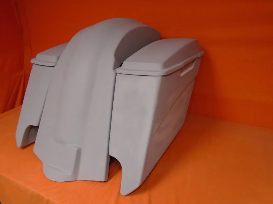 Harley Davidson 5" Extended Stretched Saddlebags With Cut Outs Fender Lids