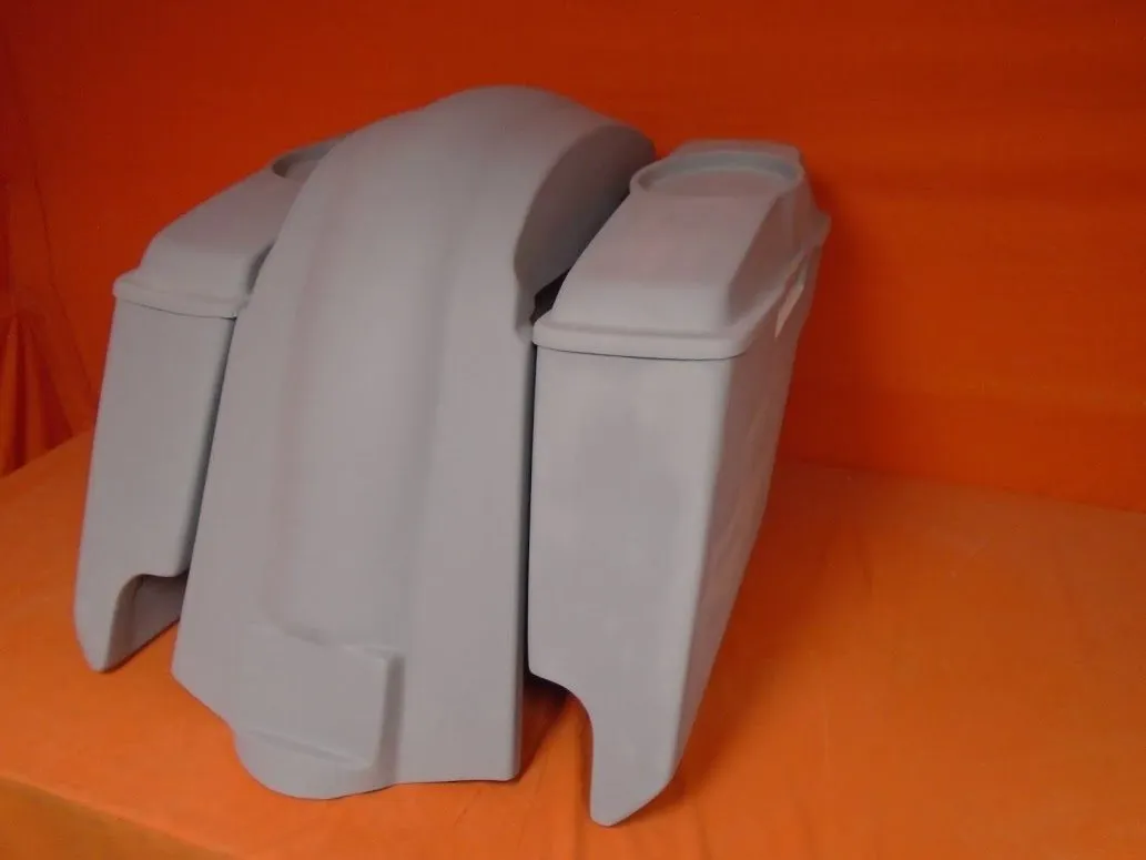 Harley Davidson 5" Heritage Softail Extended Saddlebags 6 x 9 Speaker Lids   Fender Dual Cutouts