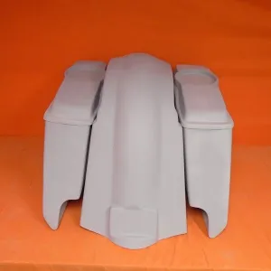 Harley Davidson 5" Heritage Softail Extended Saddlebags 6 x 9 Speaker Lids   Fender Dual Cutouts