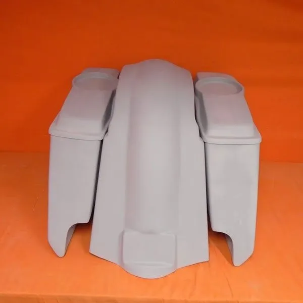 Harley Davidson 5" Heritage Softail Extended Saddlebags 6 x 9 Speaker Lids   Fender Dual Cutouts