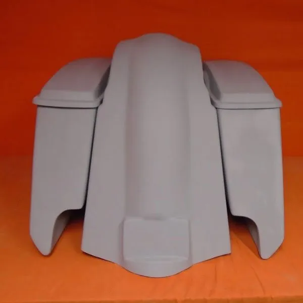 Harley Davidson 5" Softail Heritage Extended Stretched Saddlebags Lids Fender Dual CutOuts