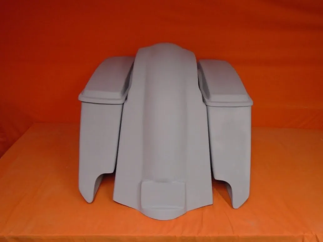 Harley Davidson 5" Softail Heritage Extended Stretched Saddlebags Lids Fender Dual CutOuts