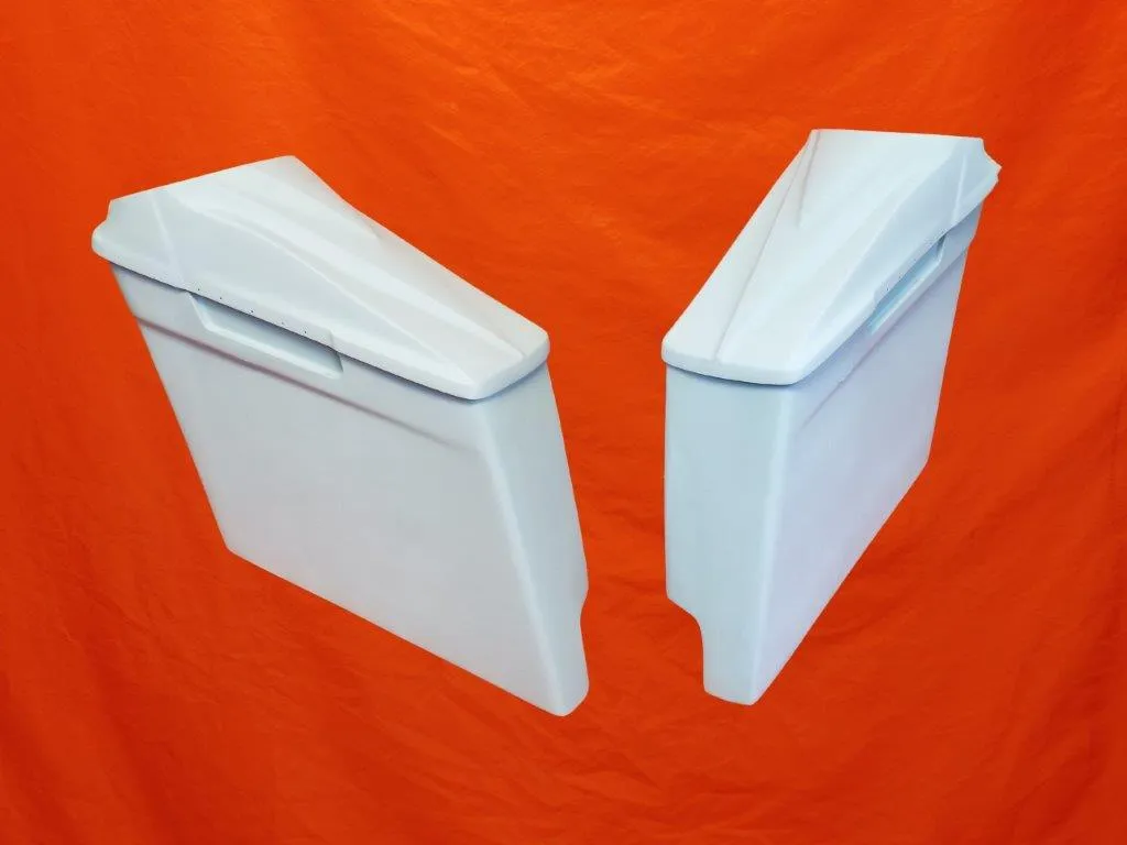 Harley Davidson 6" Extended Saddlebags   8.8 Speaker Lids With Cut Outs