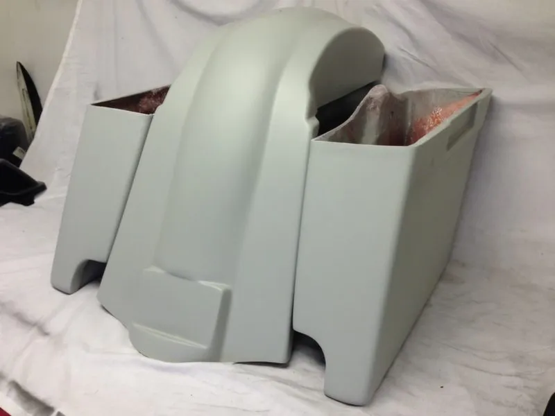 Harley Davidson 6" Softail Heritage Extended Stretched Saddlebags No Lids Fender Dual Cut Outs