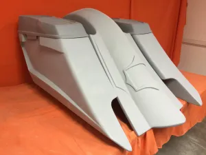 Harley Davidson 6" Trendsetter Extended Saddlebag Fender Kit - Dual Cut Outs Dual 6.5" Speaker Lids / 2014 - 2023