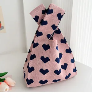 HEART Knitted Tote