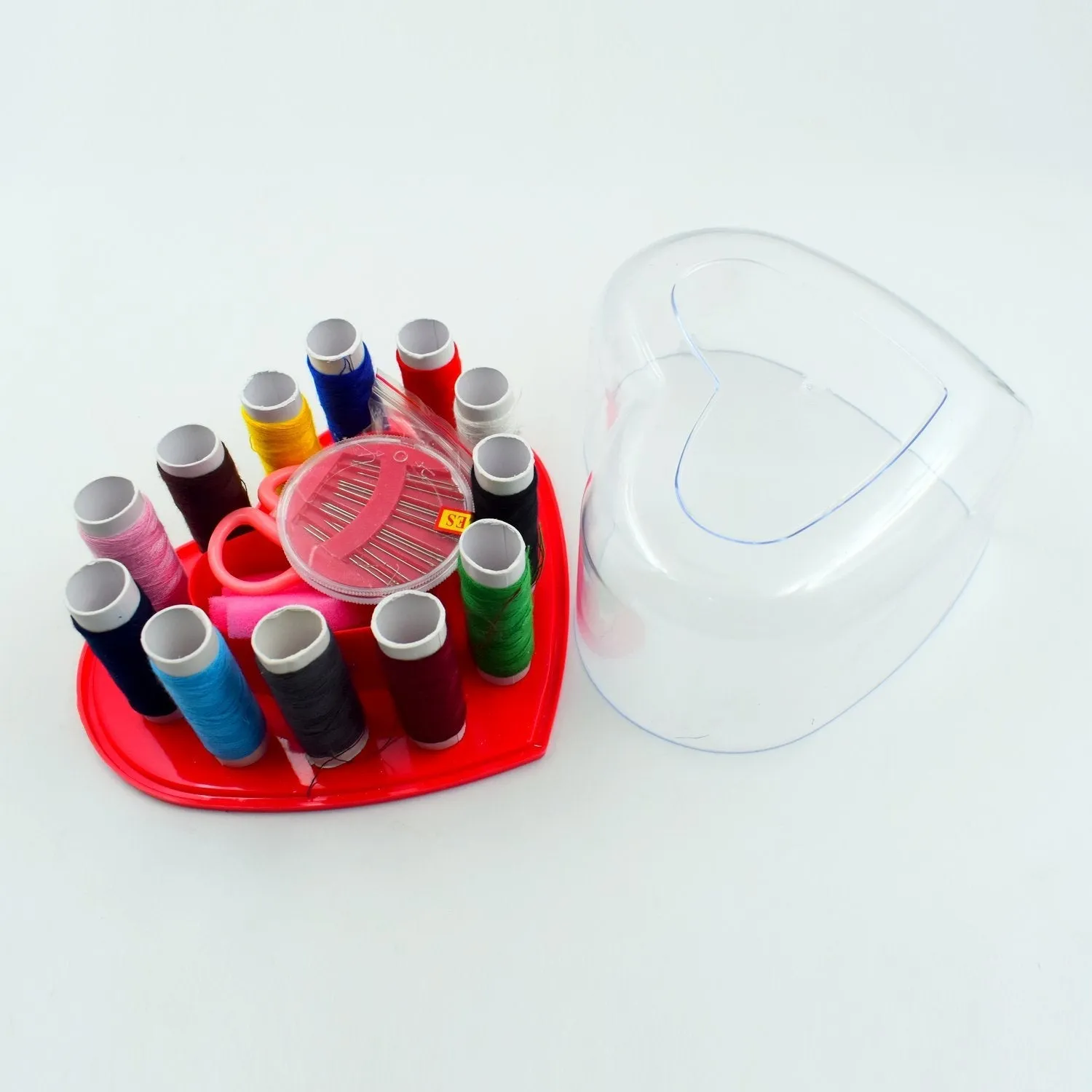 Heart-Shaped Sewing Box Multi-Functional Convenient Sewing Tools