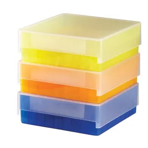Heathrow Scientific 120039 81-Well Microtube Storage Box, Orange
