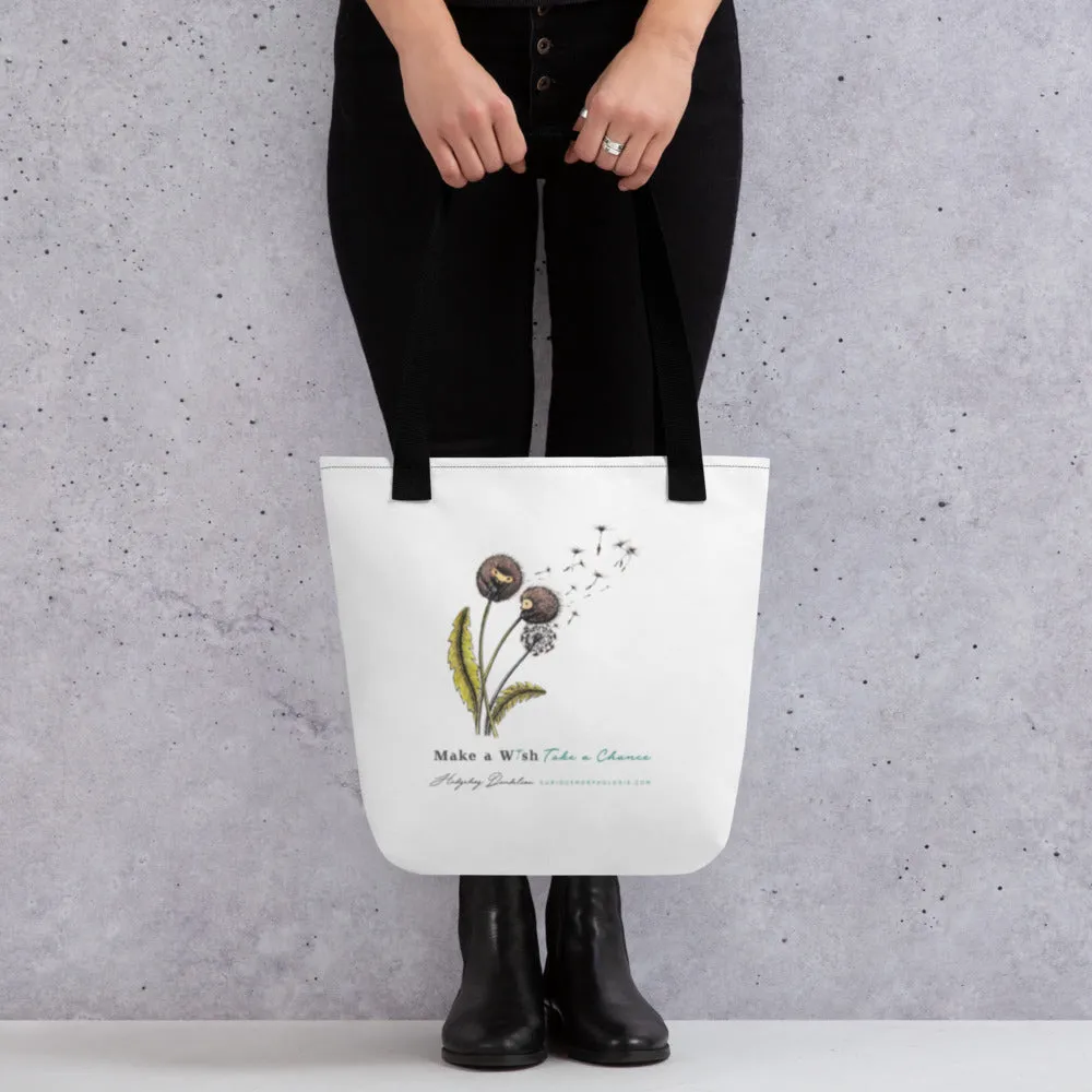 Hedgehog Dandelion Tote Bag