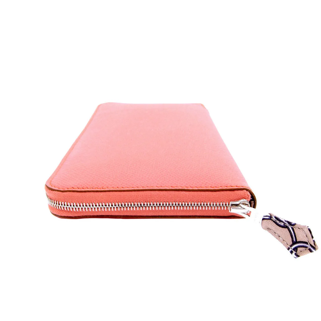 Hermes Flamingo Epsom Silk-In Azap Wallet