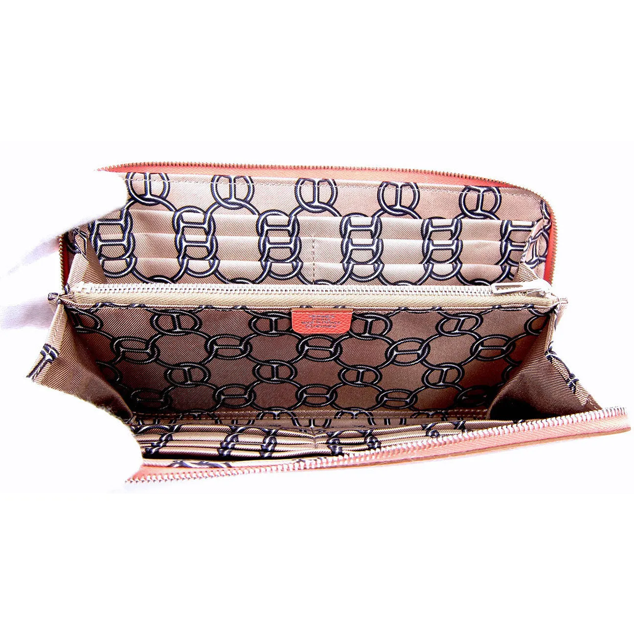 Hermes Flamingo Epsom Silk-In Azap Wallet