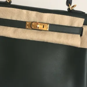 Hermès Kelly 25 Vert Fonce Swift Gold Hardware GHW