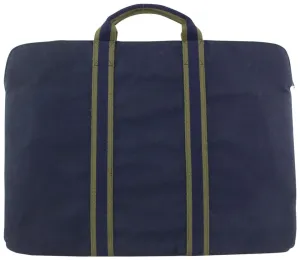 Hermès Navy x Green Stripe Herline Briefcase Attache 23her721