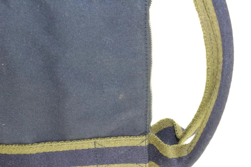 Hermès Navy x Green Stripe Herline Briefcase Attache 23her721