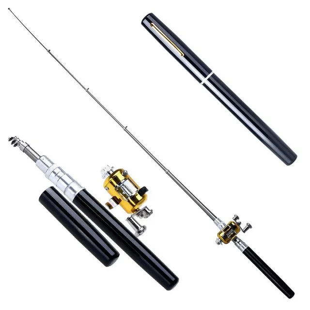 HIGH QUALITY FISHING PEN - TRAVEL RETRACTABLE POCKET FISHING POLE