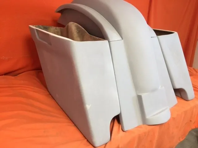 Honda VTX 1300 / 1800 4" Extended Stretched Saddlebags   Rear Fender Dual Cut Outs