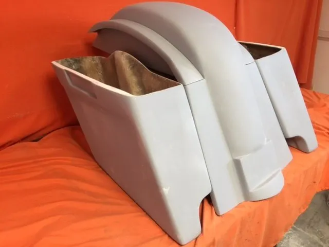Honda VTX 1300 / 1800 4" Extended Stretched Saddlebags   Rear Fender Dual Cut Outs