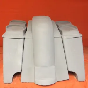 Honda VTX 1300 / 1800 6" Extended Stretched Saddlebags   Rear Fender Dual Cut Outs   Dual 6.5" Speaker Lids