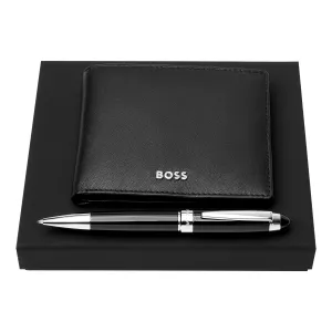 HUGO BOSS HPBW403A - Set HUGO BOSS Black (ballpoint pen & wallet)