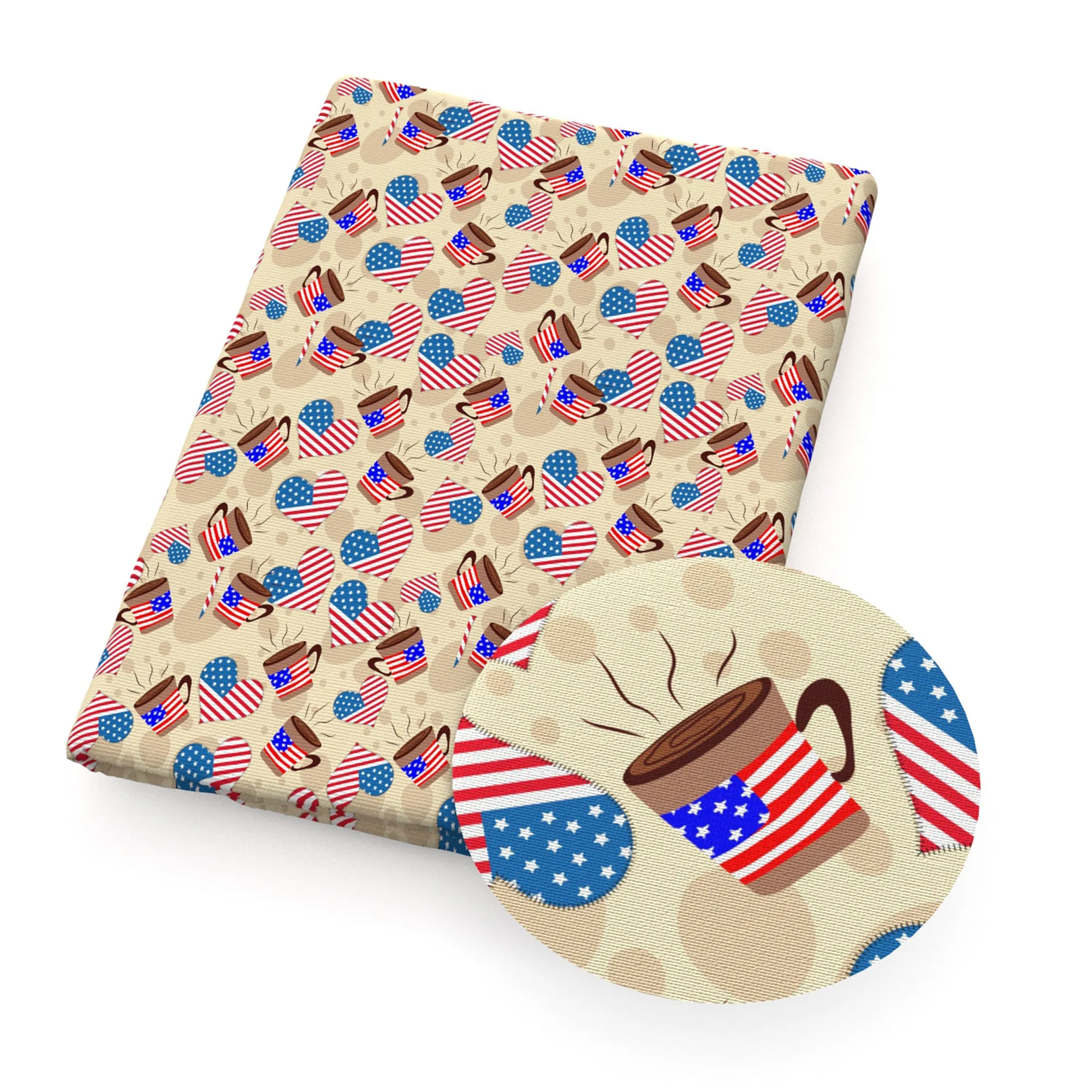 Independence Day (4 of july) Theme Printed Fabric