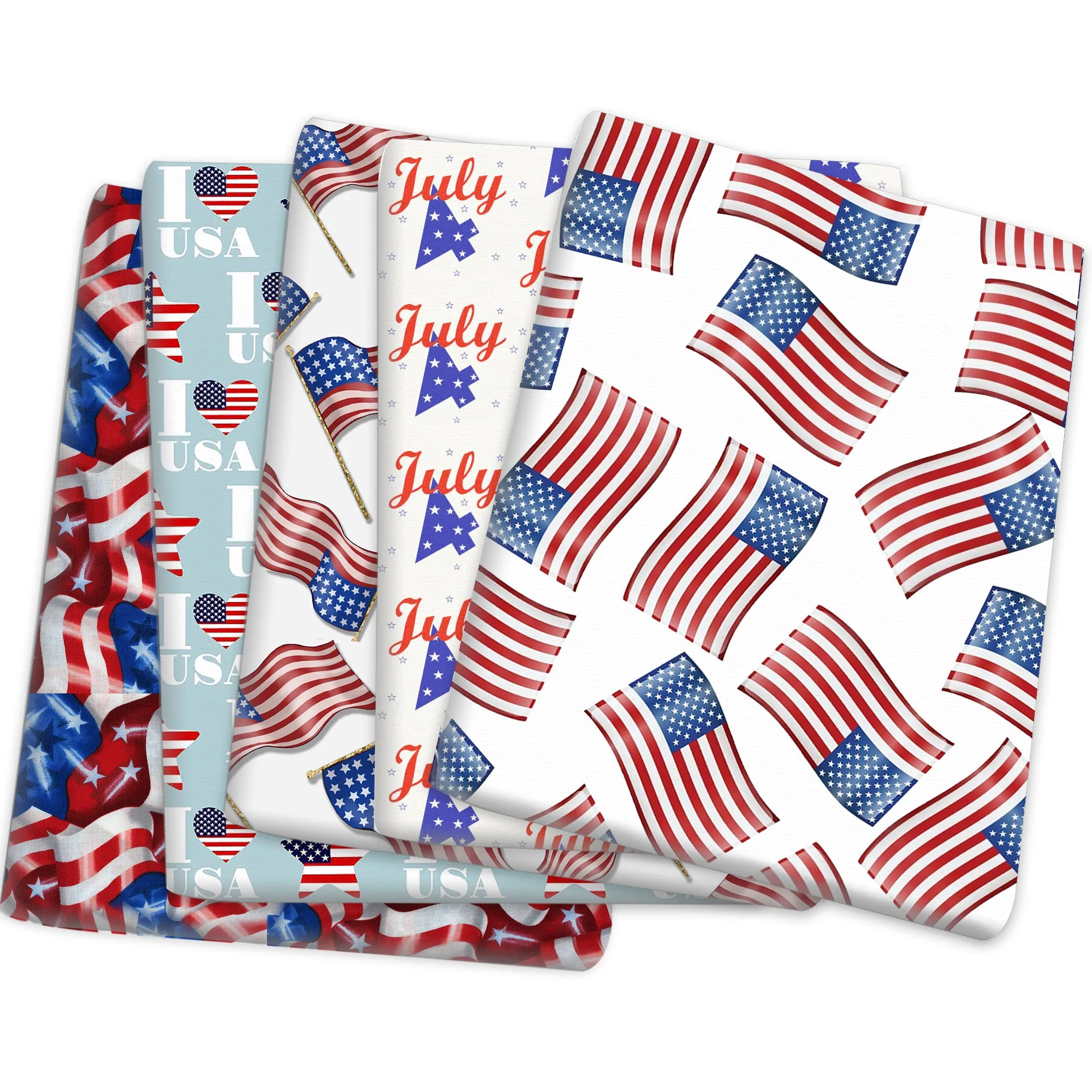 Independence Day (4 of july) Theme Printed Fabric