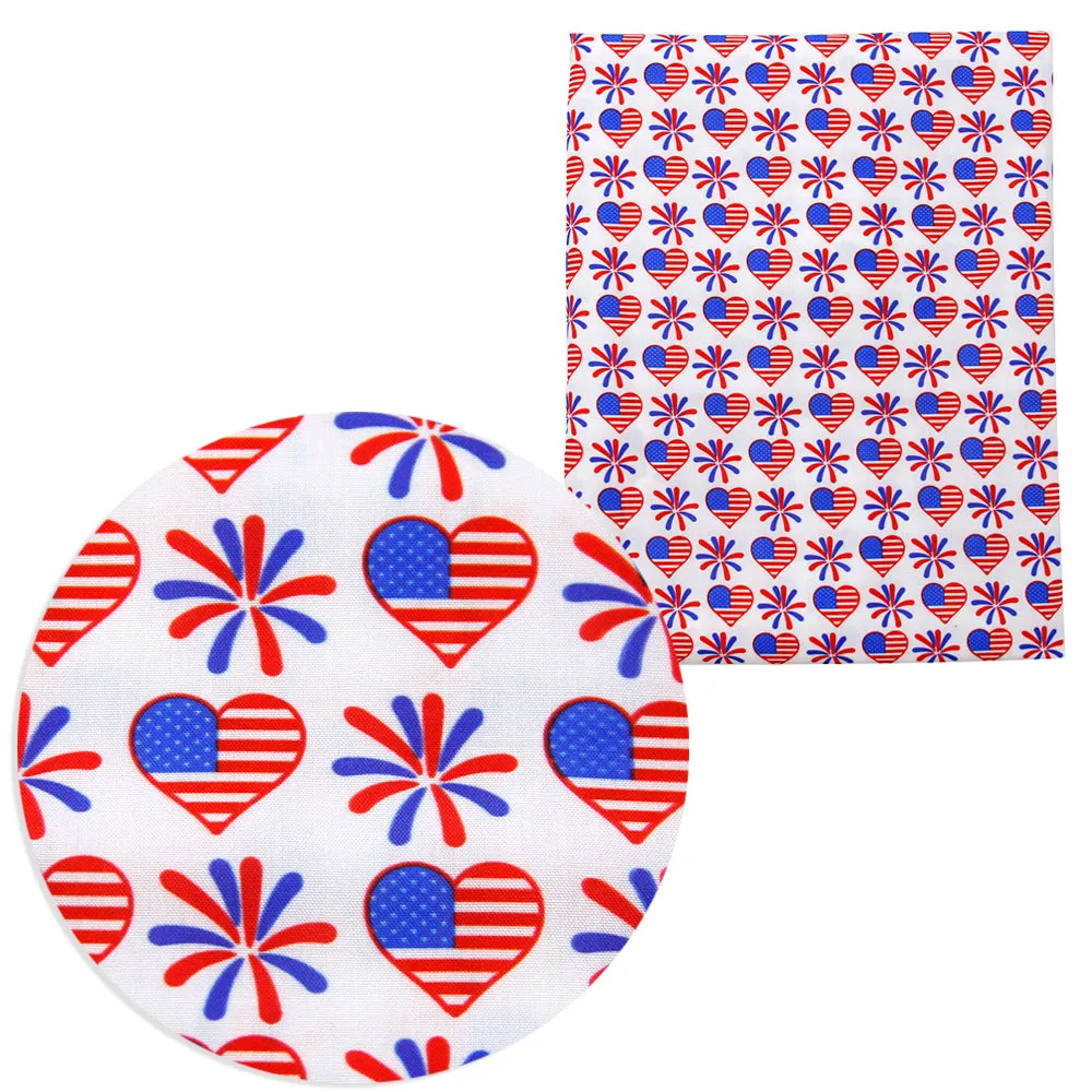 Independence Day (4 of july) Theme Printed Fabric