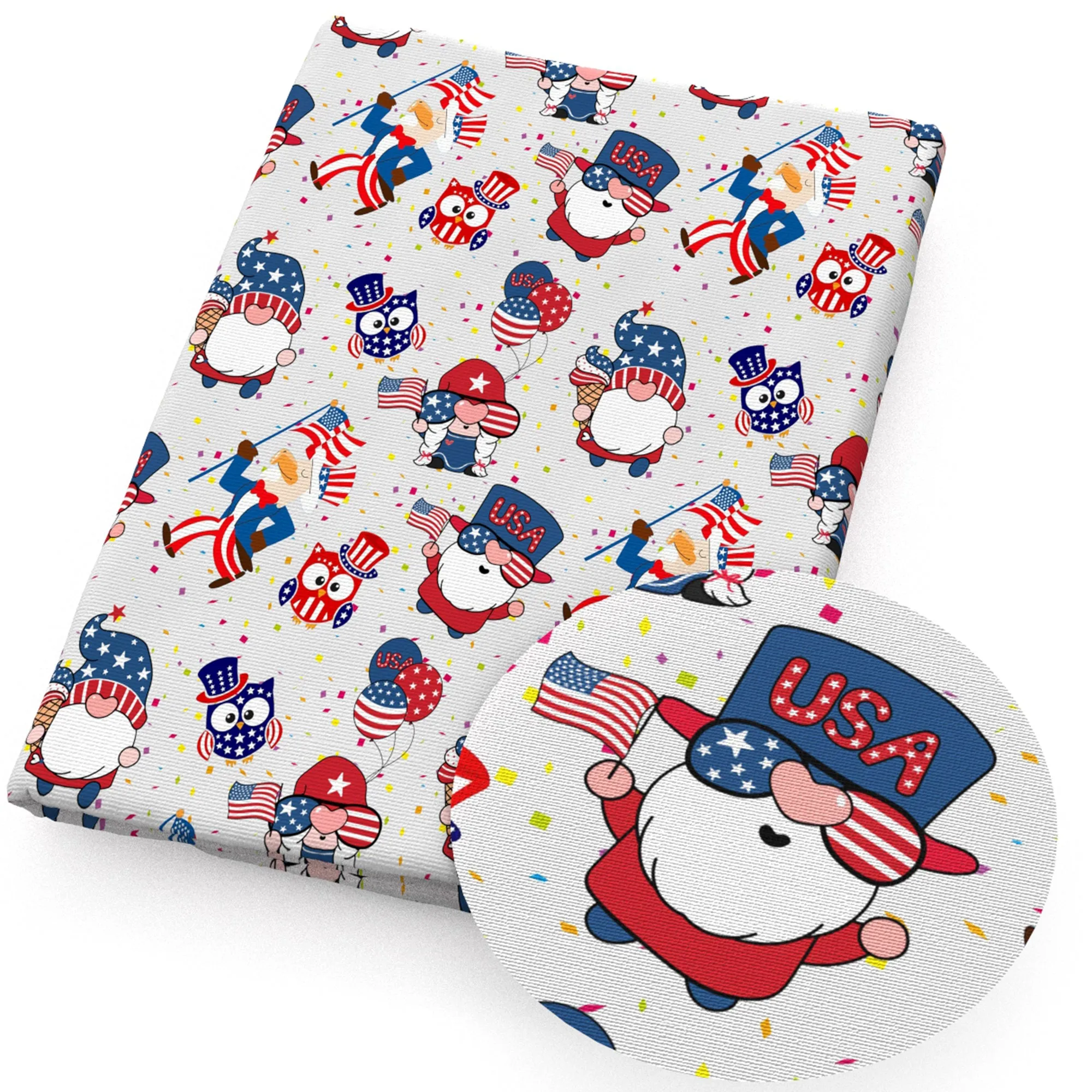 Independence Day (4 of july) Theme Printed Fabric