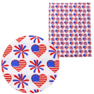 Independence Day (4 of july) Theme Printed Fabric